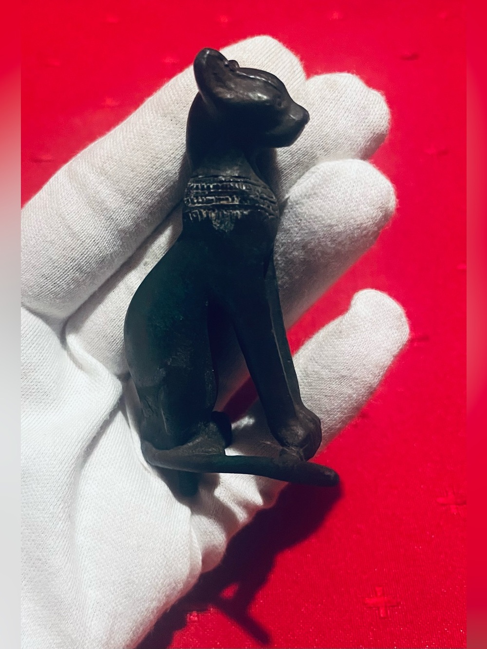 Egyptian Cat Bastet Statue Figurine Bronze - Picture 4 of 7
